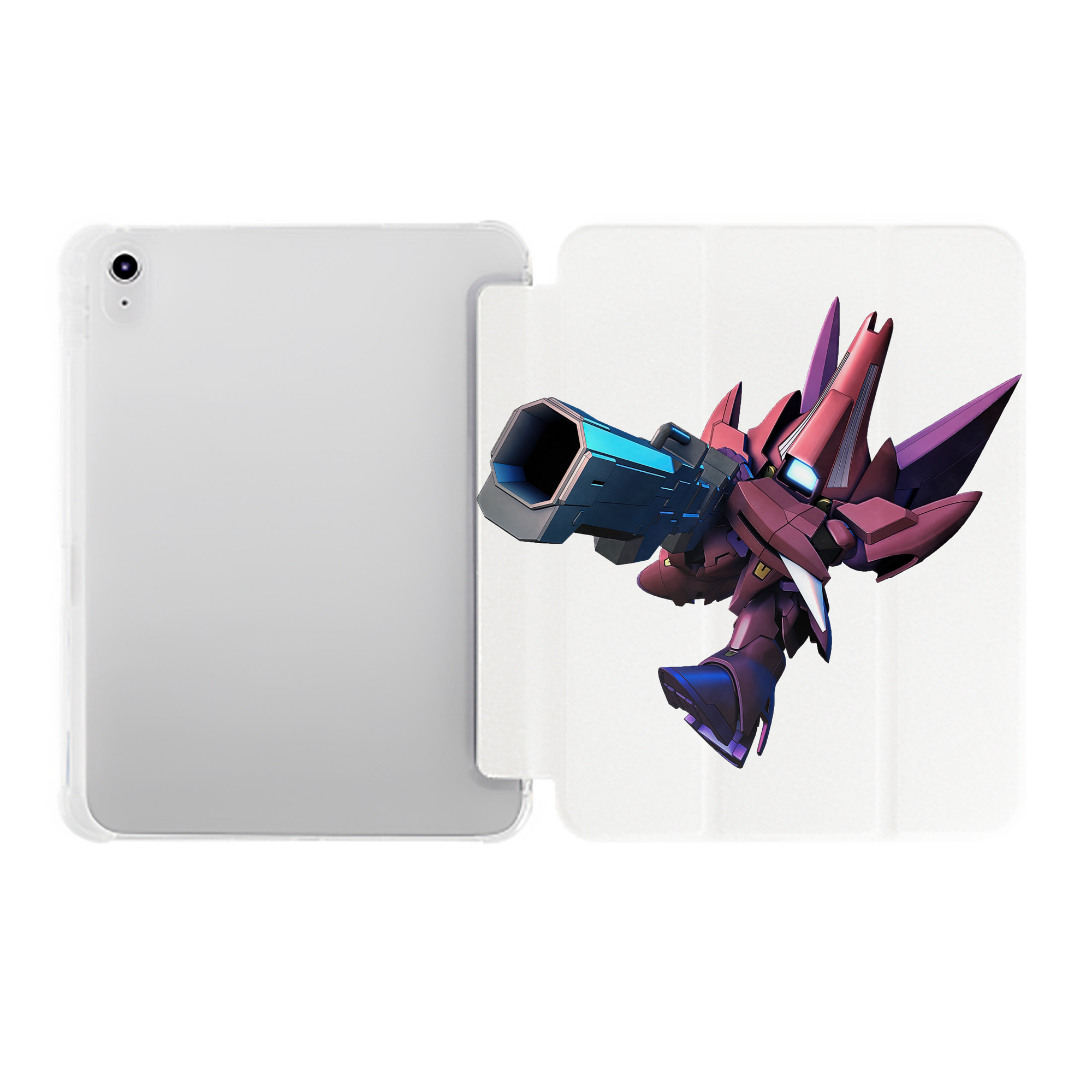 （画像用） 機動戦士ガンダム Mobile Suit Gundam IPad ケース ペン収納付き 三つ折りスタンド PUレザー×シリコン 対応機種9.5/10.5/10.9インチ